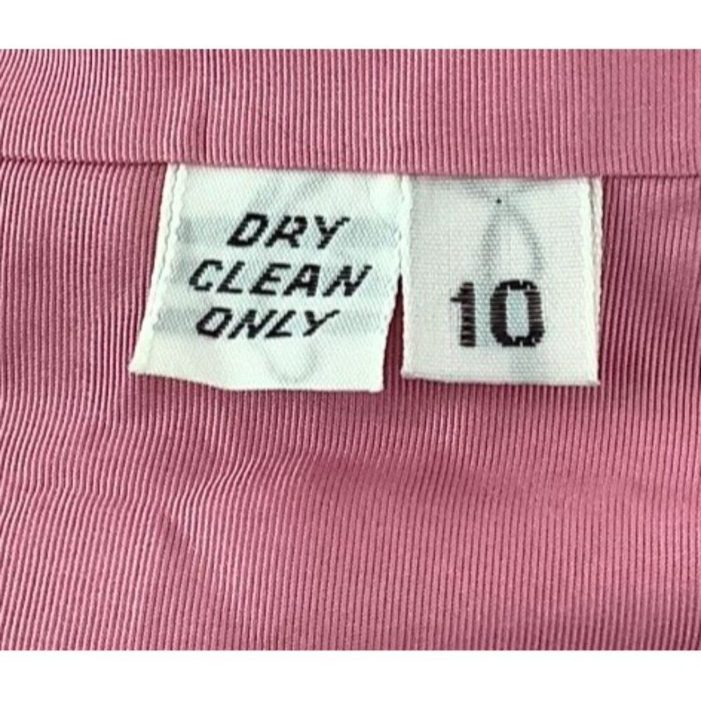 Vintage 60s Emily Wetherby Pink Mohair Double-Breasted Womens Blazer Size 10 - Picture 6 of 6
